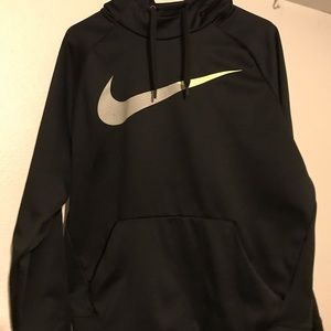 Nike Black and Silver Hoodie